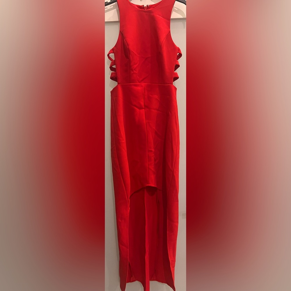 BCBG Red High-Low Sleeveless Dress Size 6
